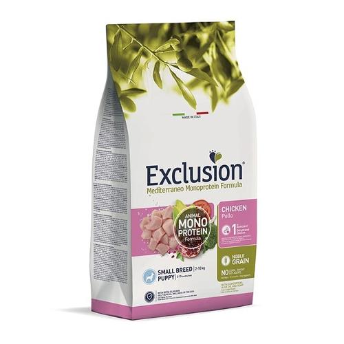 EXCLUSION NOBLE GRAIN  SMALL BREED PUPPY  CON POLLO 500 GR.