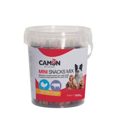 CAMON MINI SNACKS MIX CON POLLAME E MANZO 500 GR.