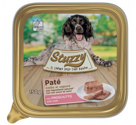 STUZZY DOG  PATÈ CON PROSCIUTTO 12 X 150 GR