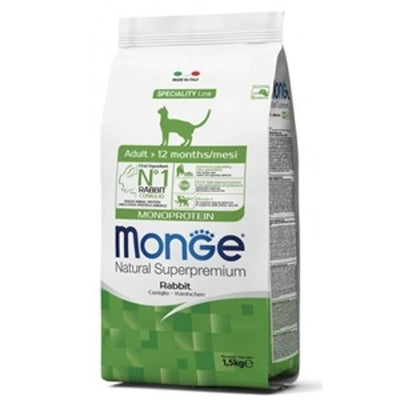 MONGE NATURAL SUPERPREMIUM ADULT CON CONIGLIO 1,5 KG.