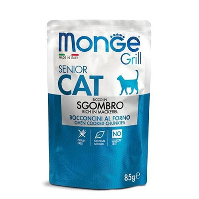 MONGE GRILL SENIOR BOCCONCINI RICCO IN SGOMBRO 85 GR.