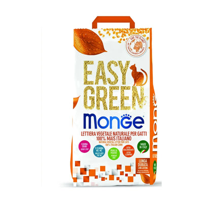 MONGE LETTIERA EASY GREEN ARANCIONE KG 3,8 VEGETAL MAIS.