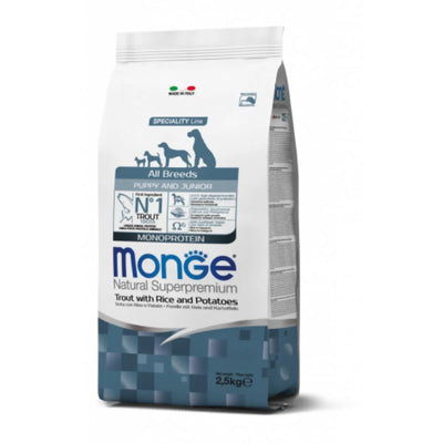 MONGE NATURAL SUPERPREMIUM PUPPY ALL BREED CON TROTA KG 2,5.