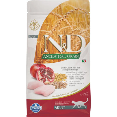 FARMINA N&D NEUTERED ADULT  ANCESTRAL GRAIN  CON POLLO E MELOGRANO  1,5 KG