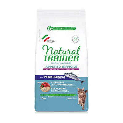 NATURAL TRAINER CAT ADULT APPETITO DIFFICILE CON PESCE AZZURRO 1,5 KG
