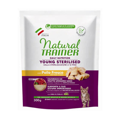 NATURAL TRAINER CAT YOUNG STERILIZZATO CON POLLO 300 GR