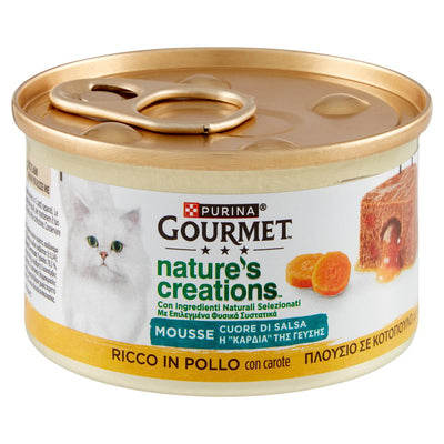 GOURMET PURINA NATURE'S CREATIONS POLLO CON CAROTE GR 85