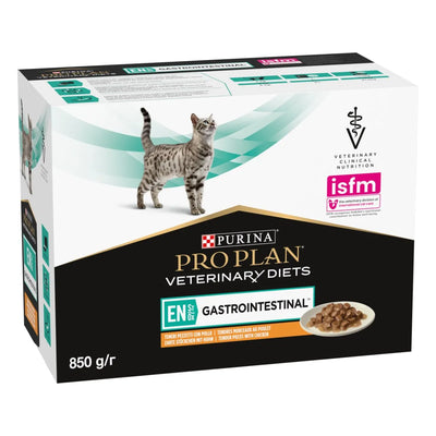 PURINA PROPLAN BUSTINA VETERINARY DIETS EN 
GASTROINTESTINAL CON POLLO 10 X 85 GR.