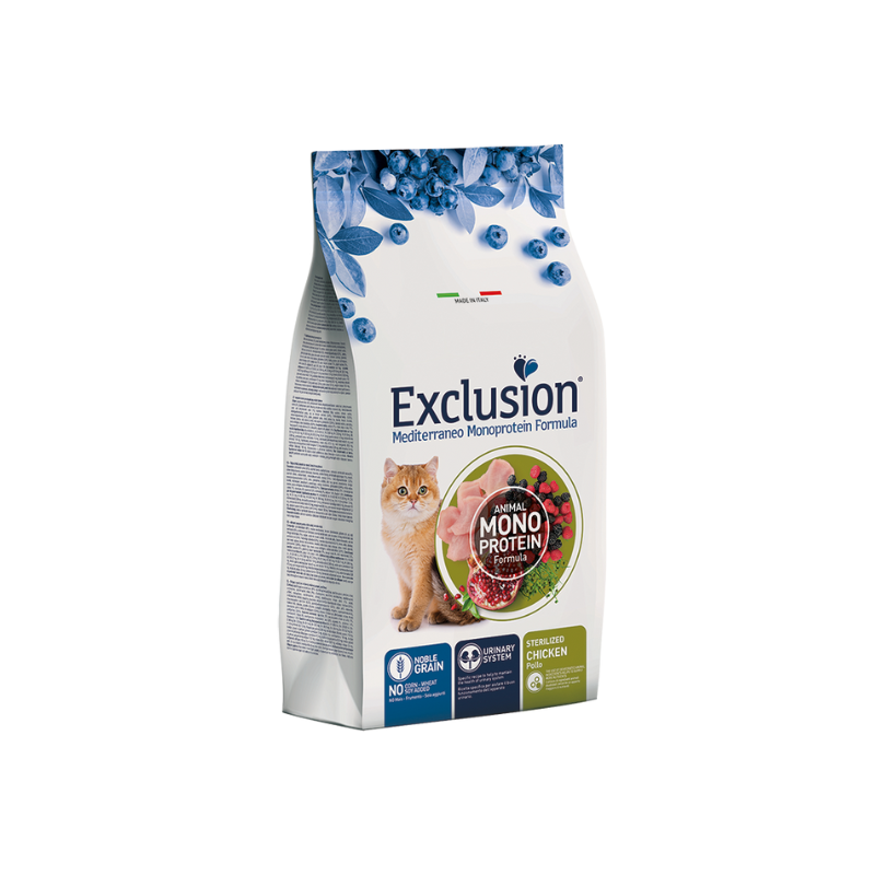 EXCLUSION GATTO STERILIZZATO POLLO 12 KG.