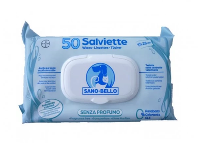 ELENCO SANO + BELLO 50 SALVIETTINE SENZA PROFUMO 17 X 28 CM
