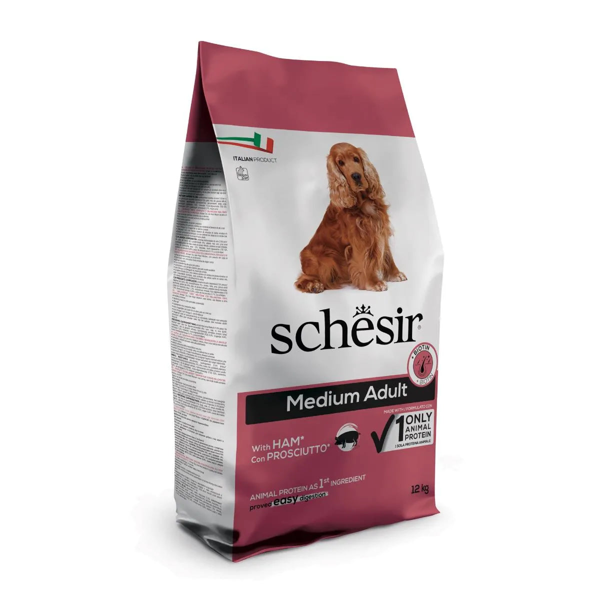 SCHESIR MONOPROTEICO MEDIUM CON PROSCIUTTO 12 KG