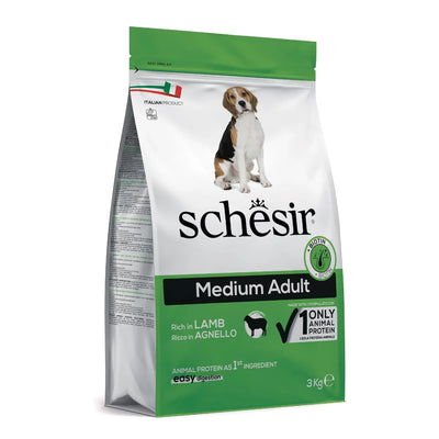 SCHESIR MEDIUM ADULT RICCO IN  AGNELLO 3 KG.