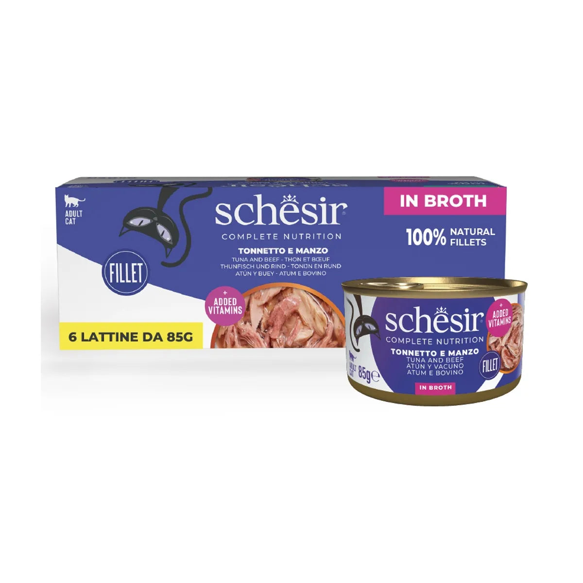 SCHESIR TONNETTO CON MANZO IN BRODO 85 GR