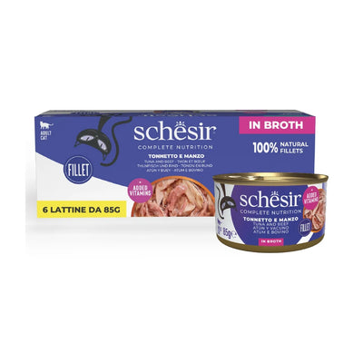 SCHESIR TONNETTO CON MANZO IN BRODO 85 GR