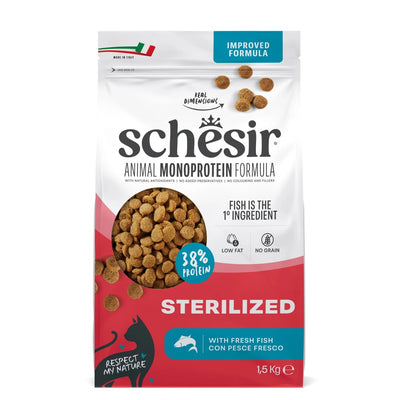 SCHESIR DRY CAT STERILIZZATO CON PESCE FRESCO 400 GR