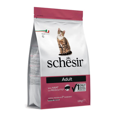SCHESIR GATTO ADULT MANTENIMENTO CON PROSCIUTTO  1,5 KG.