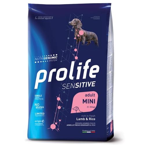 PROLIFE SENSITIVE ADULT MINI RICCO IN AGNELLO E RISO 7 KG.