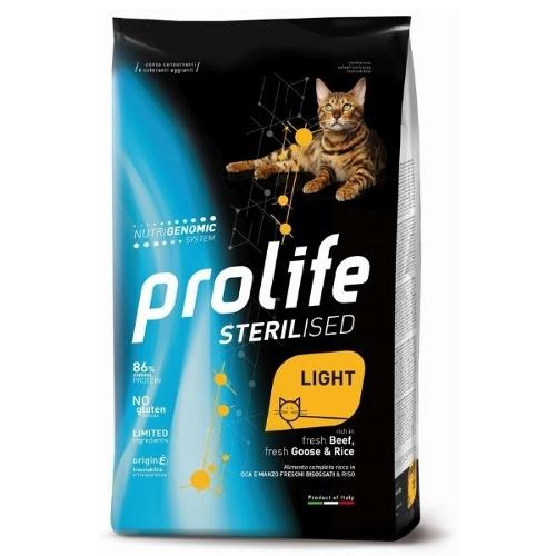 PROLIFE STERILIZZATO LIGHT CON MANZO  OCA E RISO 1,5 KG.