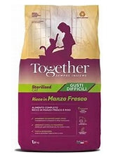 TOGETHER SEMPRE INSIEME CAT STERILIZZATO GUSTI DIFFICILI RICCO IN MANZO FRESCO E RISO 1,5 KG