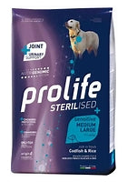 PROLIFE SENSITIVE STERILIZZATO SUPPORT URINARY  MEDIUM LARGE CON MERLUZZO E RISO 10 KG