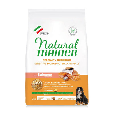 NATURAL TRAINER SENSITIVE MEDIUM MAX CON SALMONE 3 KG