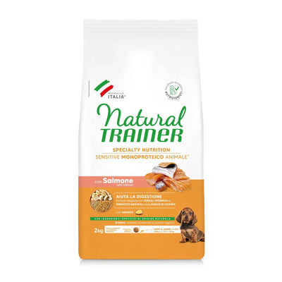 NATURAL TRAIN  PUPPY CON SALMONE E CEREALI INTEGRALI 2 KG.