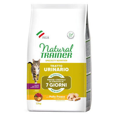 NATURAL TRAINER CAT URINARY CON POLLO SEMI DI LINO E UOVA 1,5 KG