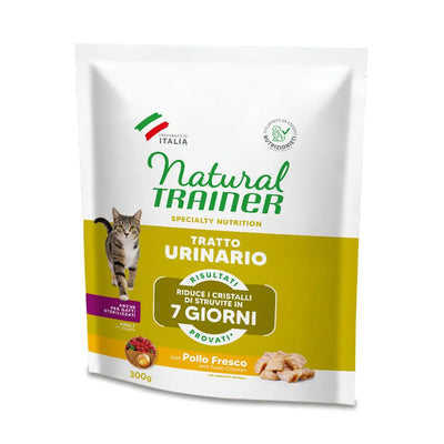 NATURAL TRAINER CAT  URINARY CON  POLLO SEMI DI LINO E UOVA 300 GR.