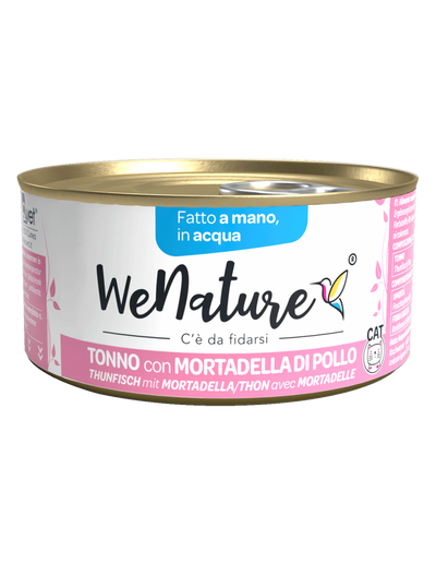 WE NATURA  TONNO CON MORTADELLA DI POLLO IN ACQUA 85 GR